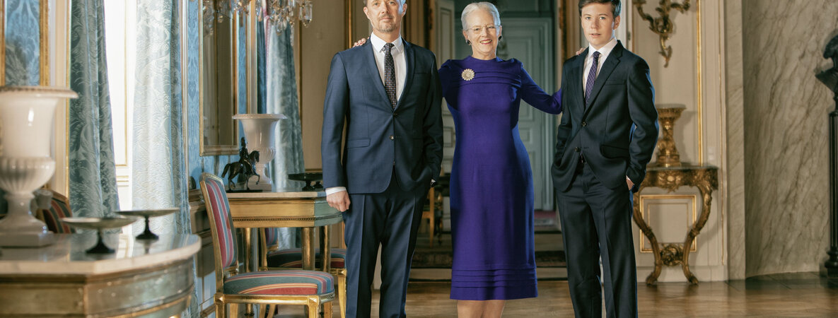 Kronprinz Frederik, Königin Margrethe II. und Prinz Christian