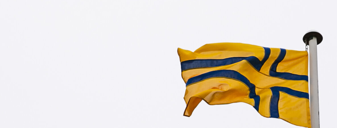 Der Prototyp der Flagge für die Region Sønderjylland-Schleswig