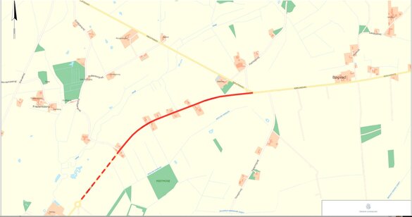 Eine Karte zeigt den Verlauf des Radwegs