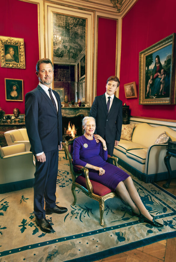 Königin Margrethe II, Prinz Christian und Kronprinz Frederik