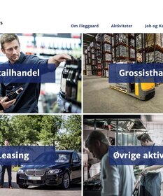 Homepage des Fleggaard-Konzern