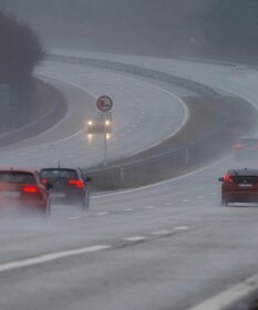 Regen auf der Autobahn E45